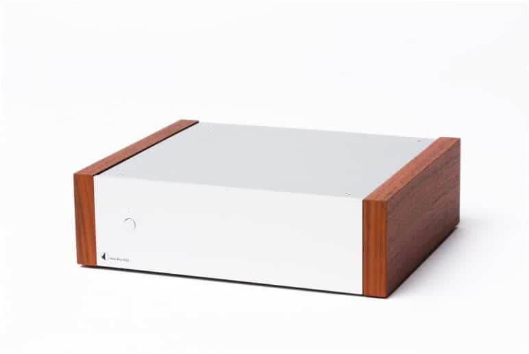 Amp Box DS2 Vollverstärker Stereo silber/rosenholz