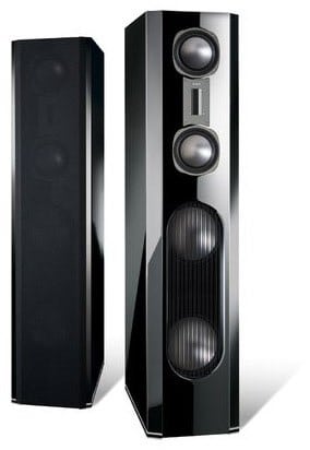 Aurum Vulkan 9 /Stück Stand-Lautsprecher schwarz pianofinish