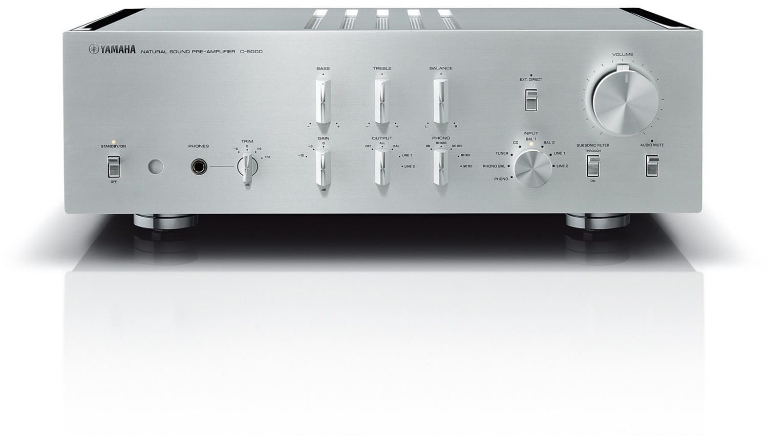 C-5000 Vorverstärker silber/pianoblack