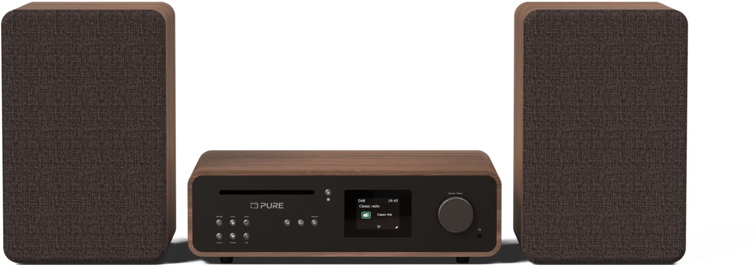 Classic Stereo Hifi-System coffee black/walnut