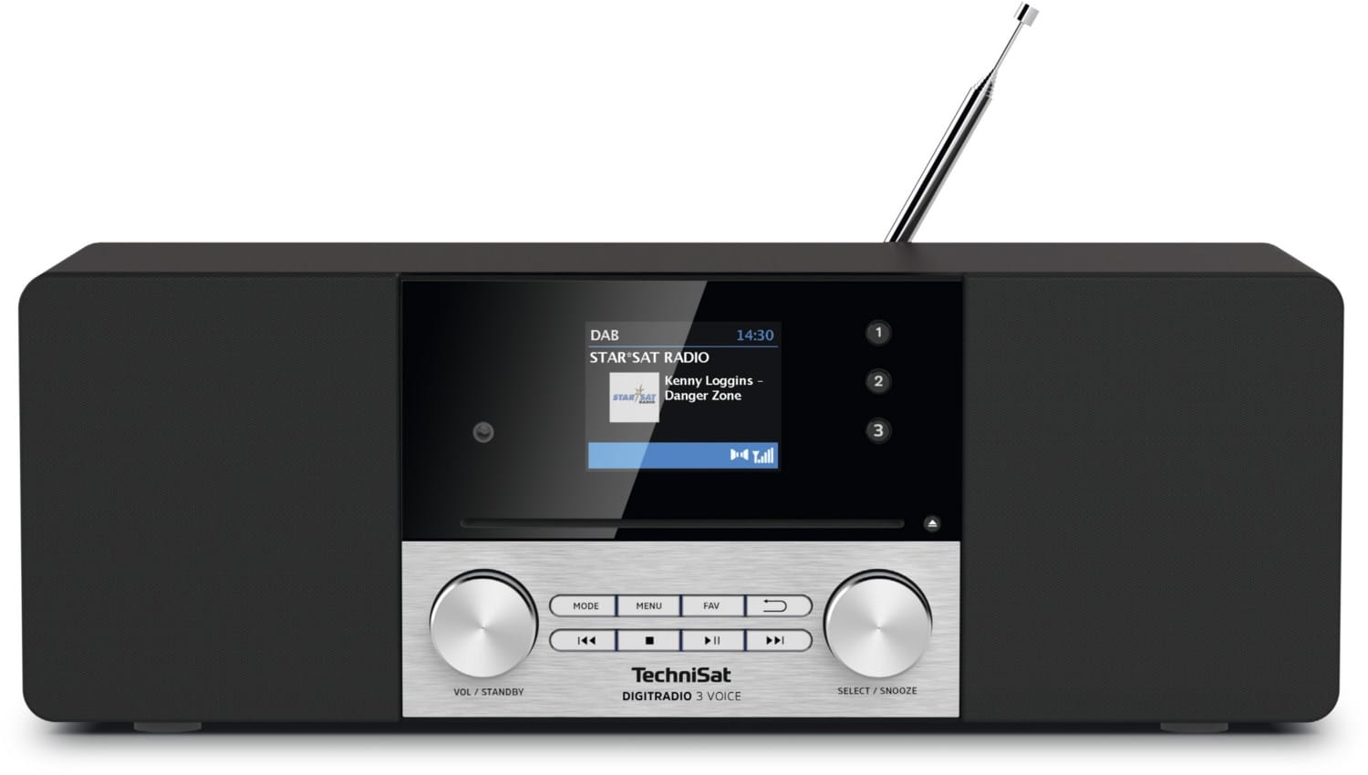 DigitRadio 3 Voice CD/Radio-System schwarz/silber