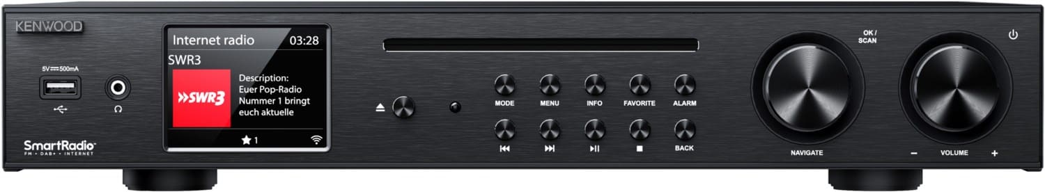 KR-W8000SC-DB CD-Receiver mit Internetradio schwarz