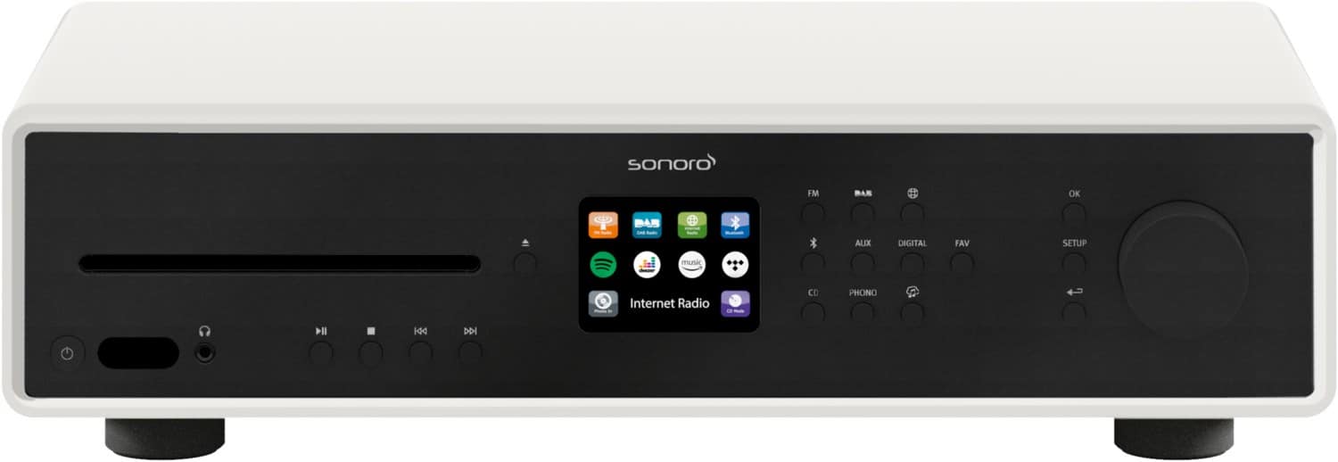 MAESTRO CD-Receiver mit Internetradio matt weiß/schwarz