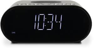 OrtusCharge DAB+ Uhrenradio mit QI-Ladestation schwarz