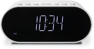 OrtusCharge DAB+ Uhrenradio mit QI-Ladestation weiß