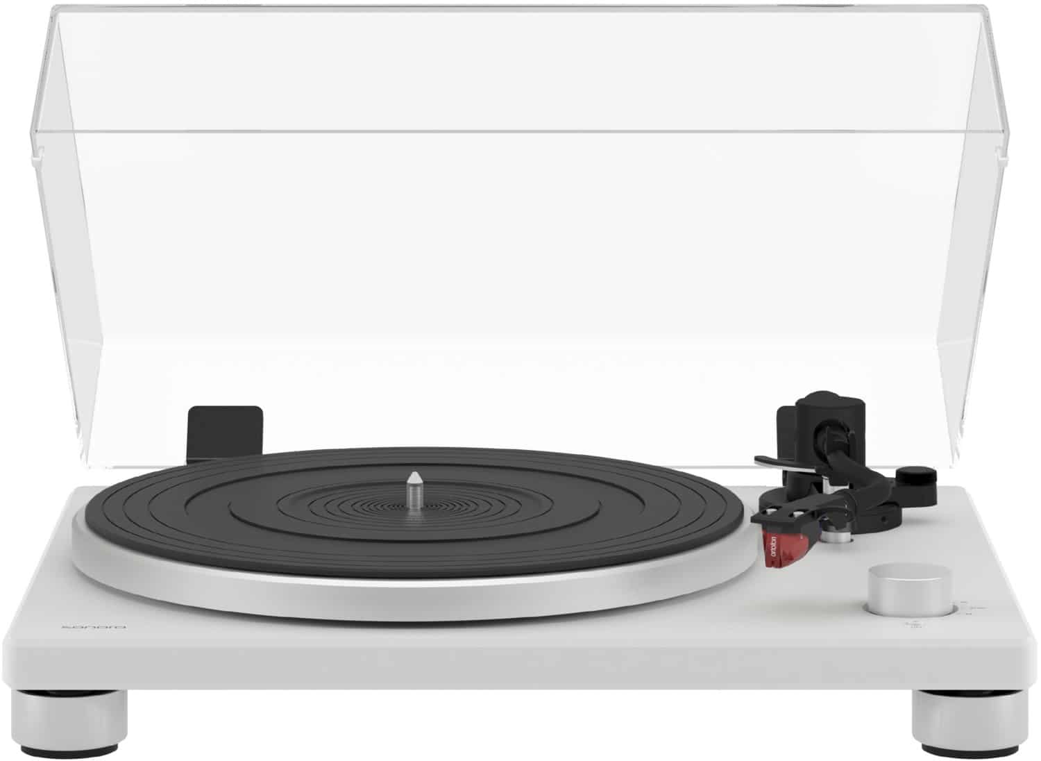 Platinum Auto AES Plattenspieler mit Bluetooth & USB inkl. Ortofon 2M Red Tonabnehmer matt weiß/silber