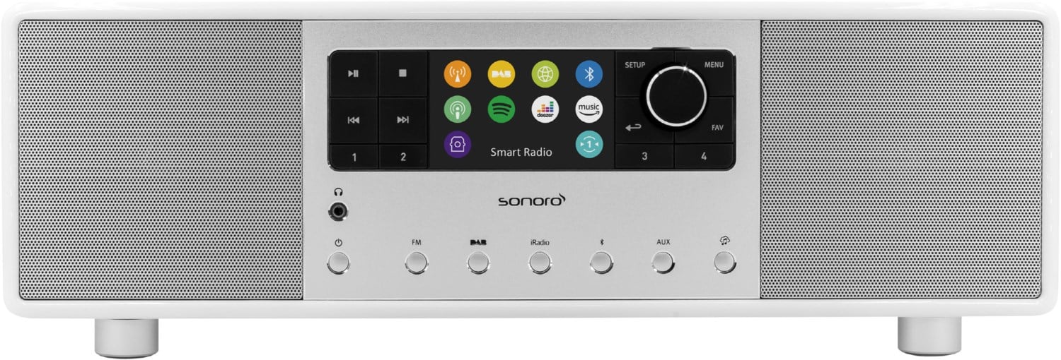 Primus Internetradio weiss hochglanz/silber