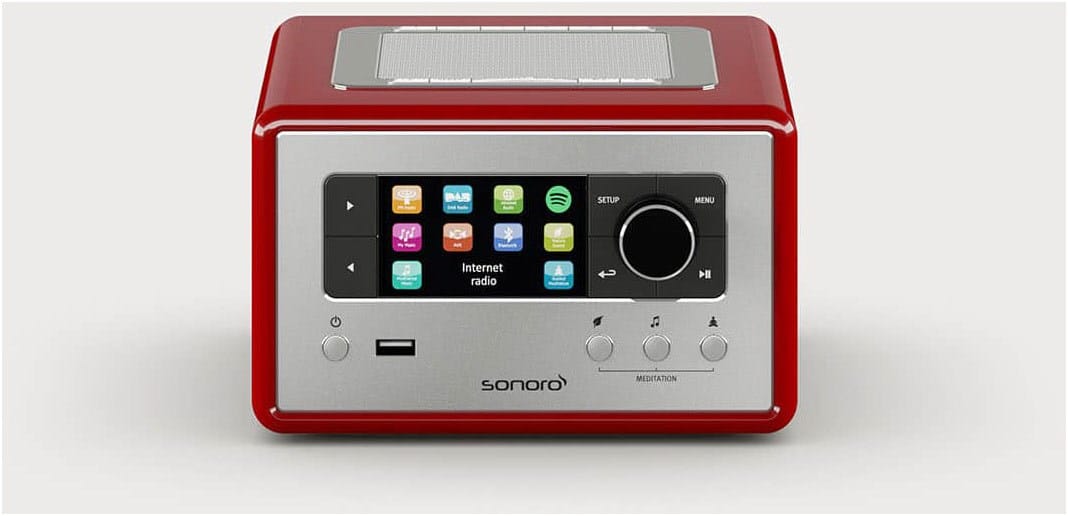 Relax Internetradio rot hochglanz/silber