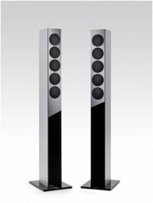 Re:sound G elegance /Stück Stand-Lautsprecher silber/schwarz