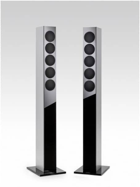 Re:sound G elegance /Stück Stand-Lautsprecher silber/schwarz