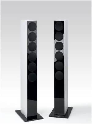 Re:sound G prestige /Stück Stand-Lautsprecher silber/schwarz