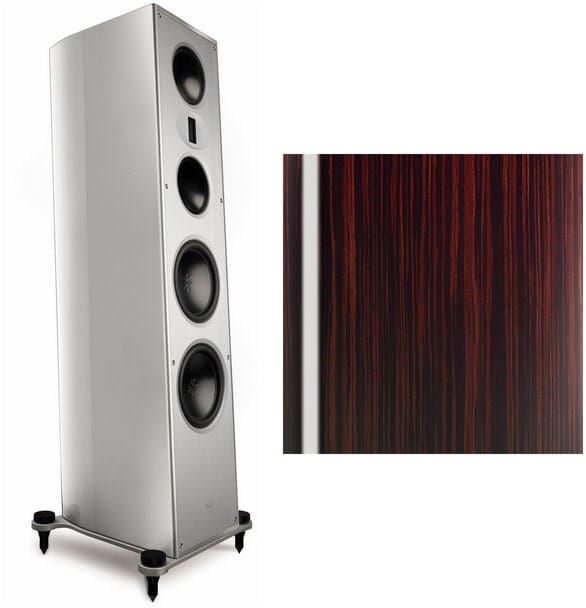 Solitaire S 430 /Stück Stand-Lautsprecher hochglanz makassar/elox schwarz