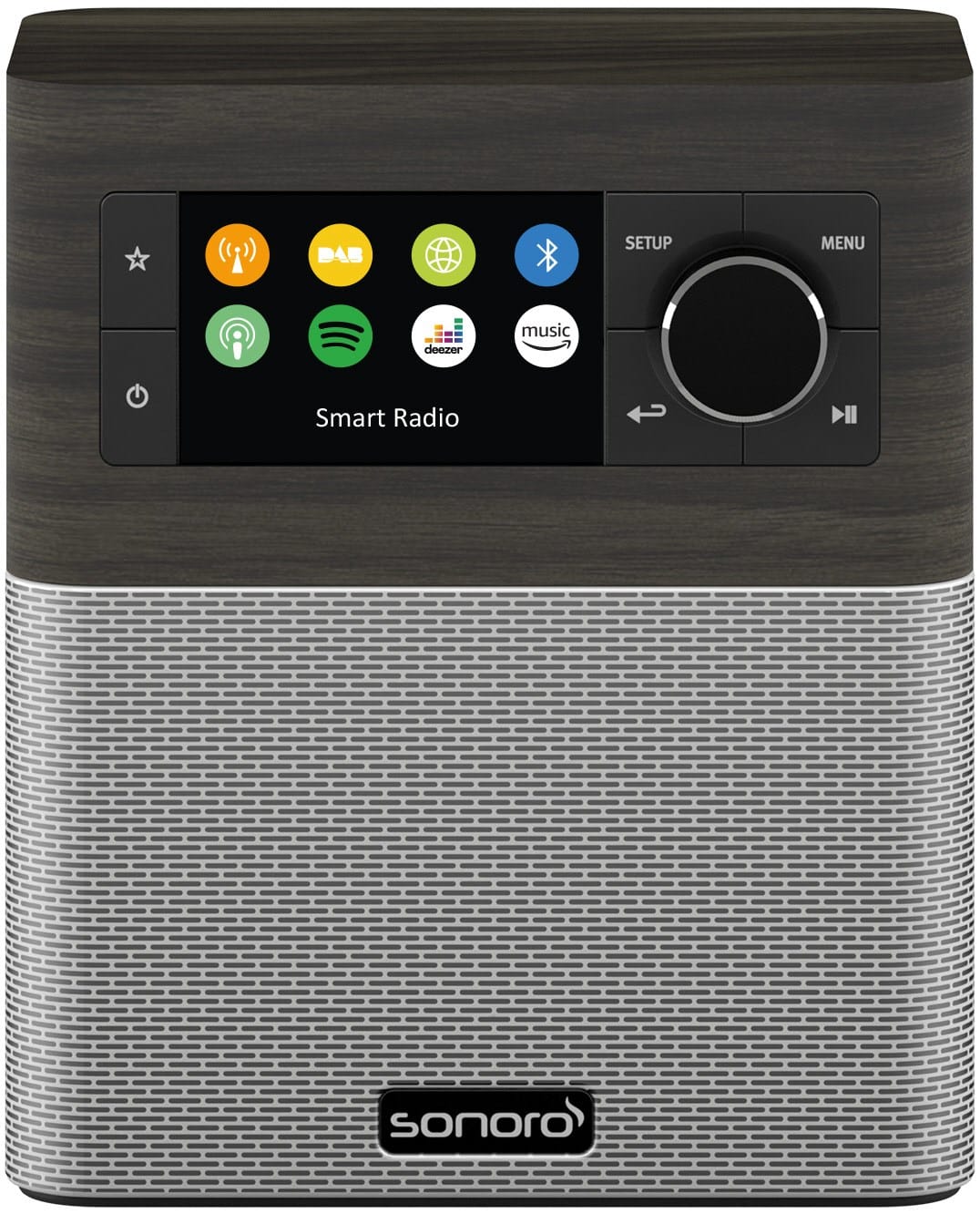 Stream Internetradio Mooreiche Dekor/Silber