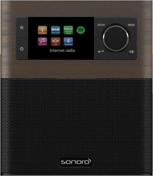 Stream Internetradio walnuß/schwarz matt