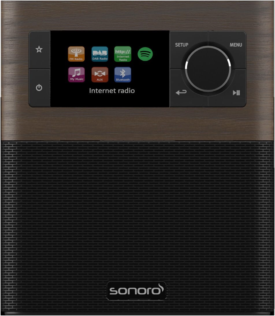 Stream Internetradio walnuß/schwarz matt