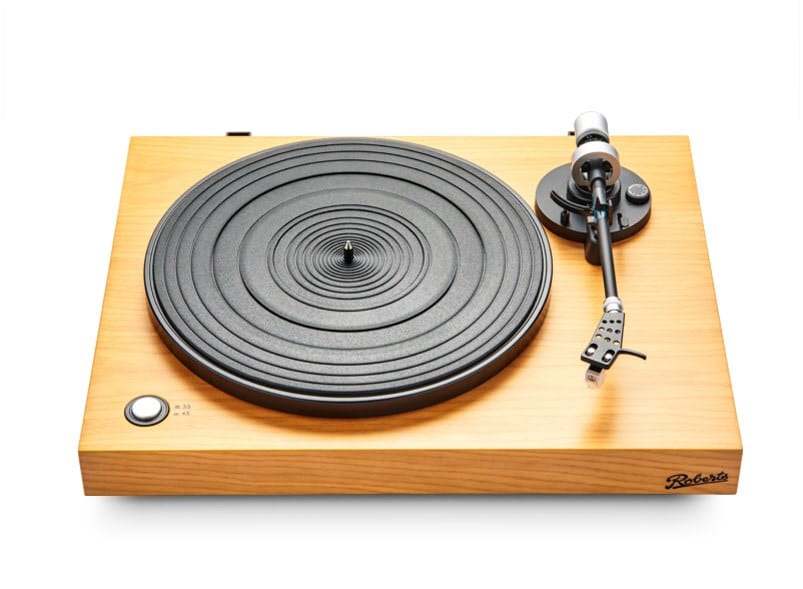 Stylus Plattenspieler mit USB-Anschluss holz