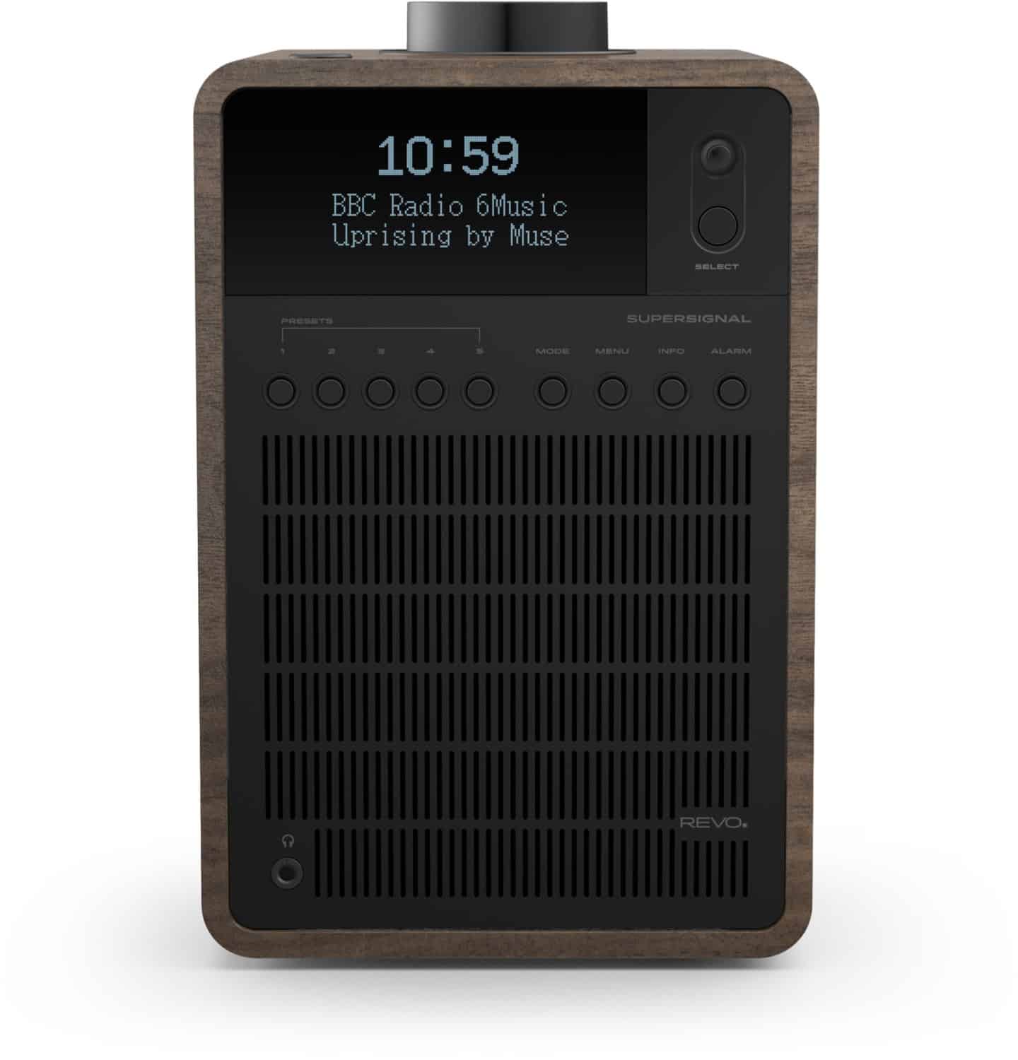 SuperSignal DAB Radioempfänger walnuß/schwarz