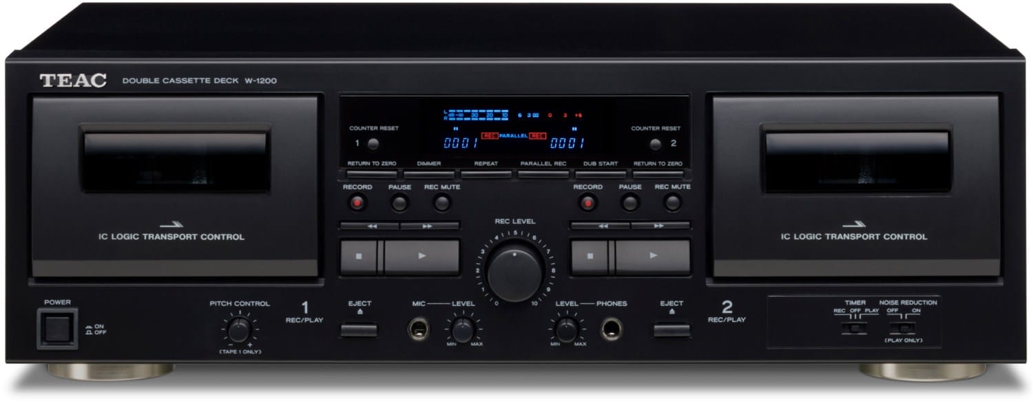 W-1200-B Doppel-Kassettendeck schwarz
